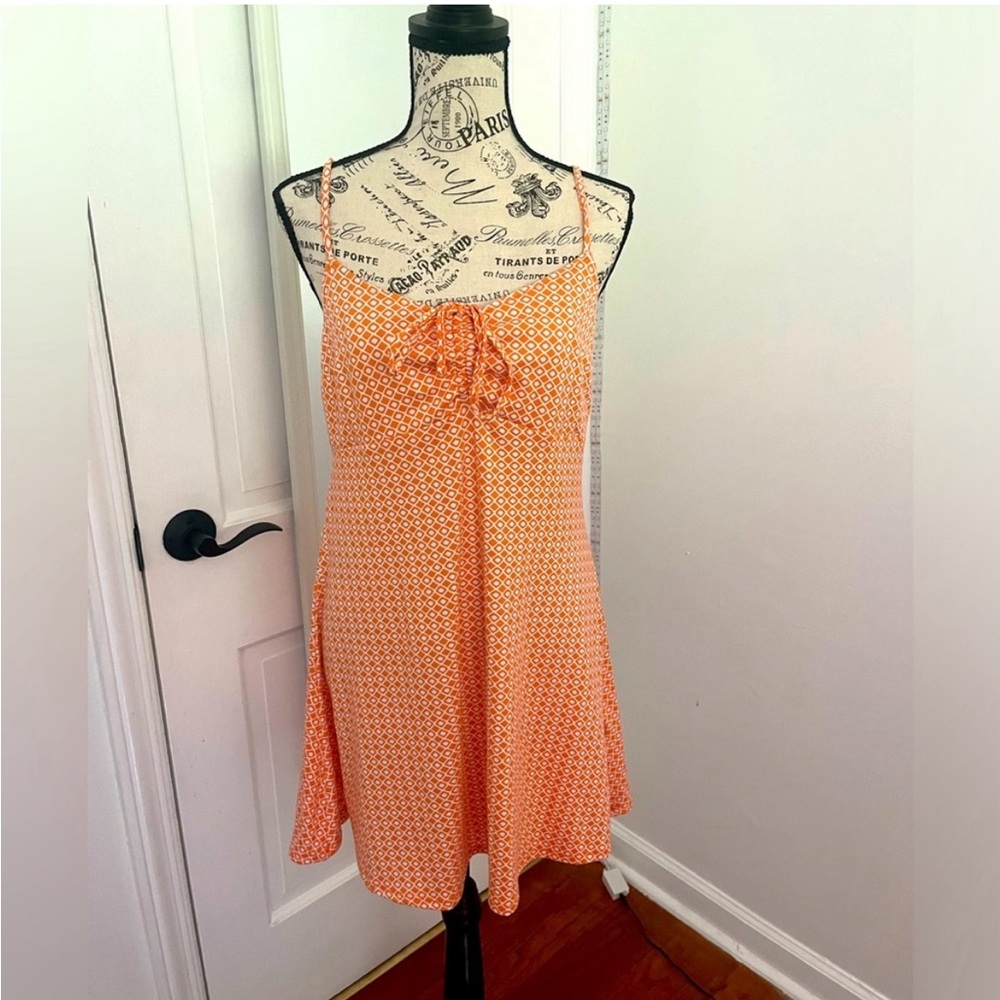 Hollister Orange & White Dress Size 6